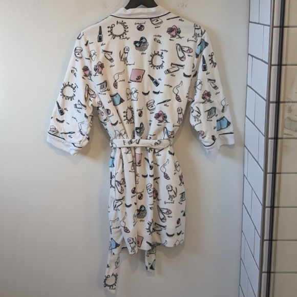 Kate Spade Something Borrowed Something Blue Terry Bridal Bathrobe - Picture 4 of 5